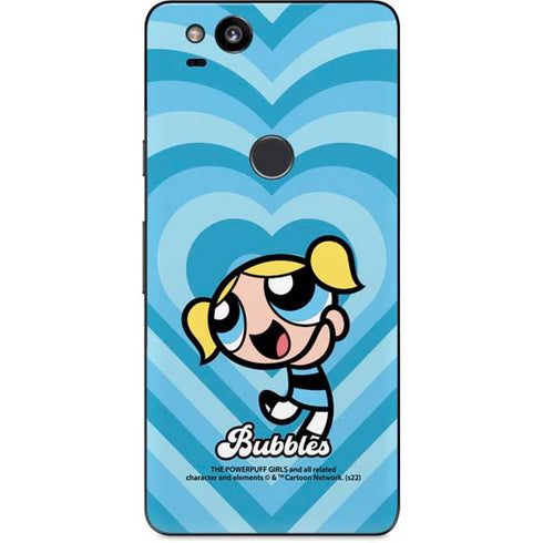 Cartoon Network Powerpuff Girls Bubbles Blue Hearts Google Pixel 2 Skin